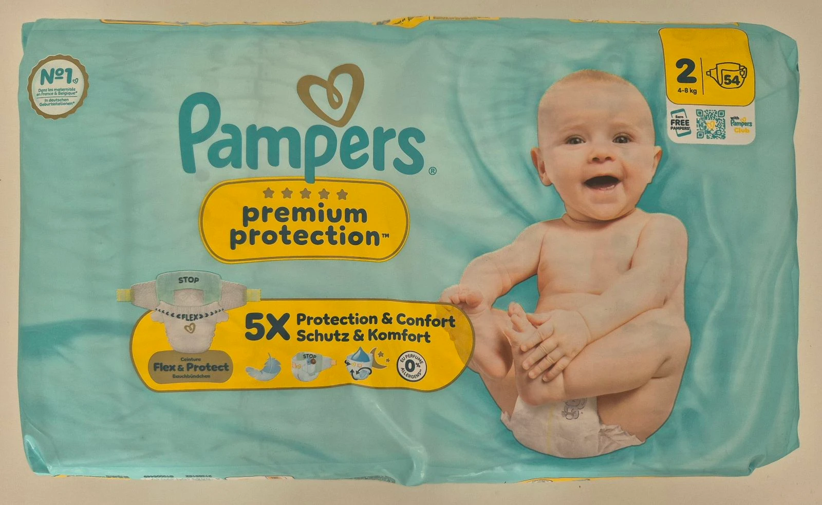 Couches pampers prenium protection T2
